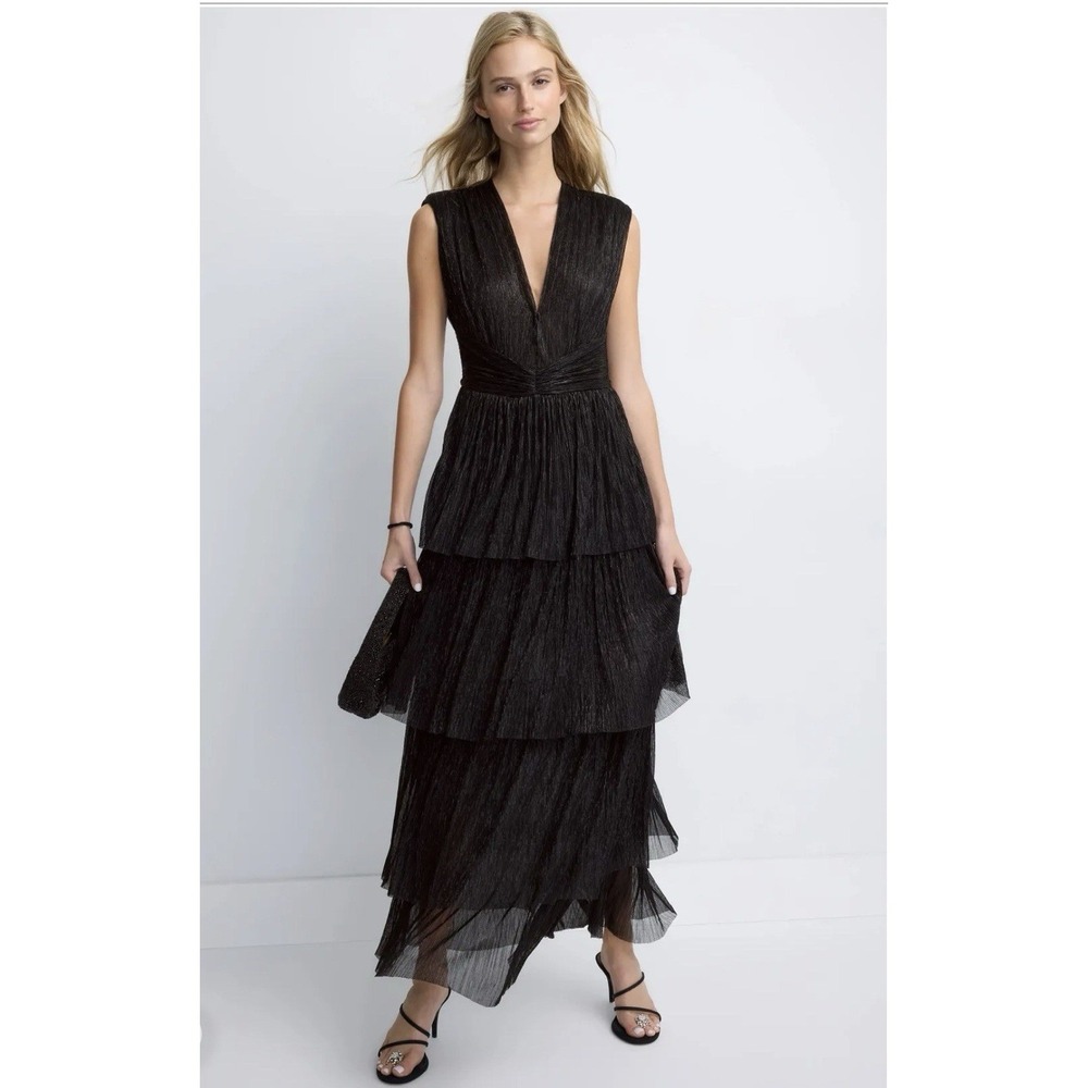 Sabina Musayev  Skylar Pleaded Gown Black Size Large